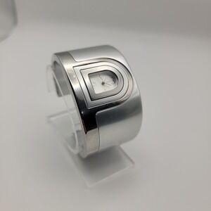 DKNY Women Cuff Bangle Watch Silver Stainless Steel NY-4518 No Box